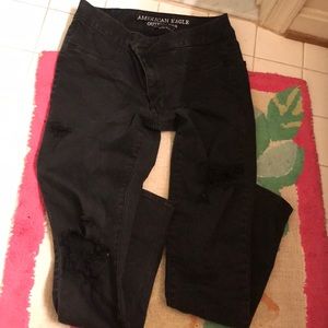 American Eagle black jeans w/ holes